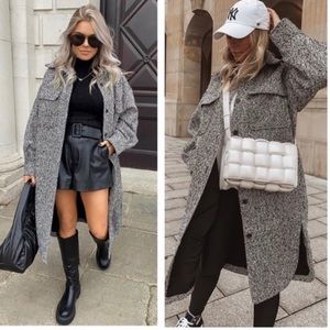 H&M | Long Shirt Jacket Shacket NWT size L